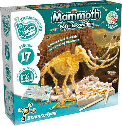 Science4you Triceratops Dinosaur Fossil Digging Kit - Excavate and Assemble 10 Dino Bones, Dinosaur Archeology and Paleontologist Toys, Games, Gifts for Boys and Girls Age 6 7 8 9 10+