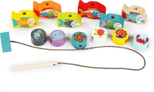 Wise Elk Fishes Lacing Toy
