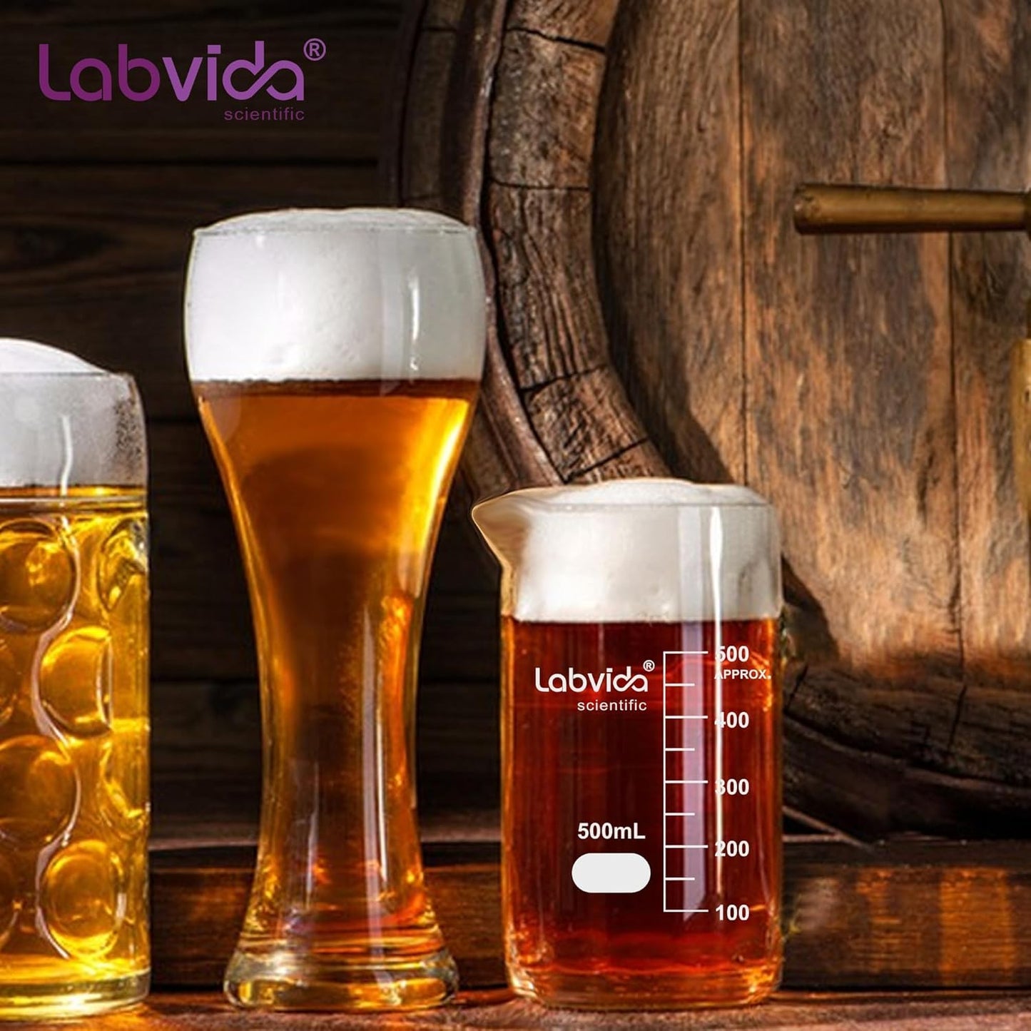 12pcs 50ml Upgrated Thick Glass Beakers, Shot Glass Beaker set, 3.3 Boro Griffin Low Form, Double Scale, LVA003