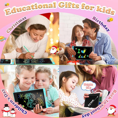 6 Pack LCD Writing Tablet for Kids Toys 8.5 Inch Colorful Doodle Board Bulk, Eye-Protection Drawing Pad Toddler Travel Essentials Toys for 3-8 Year Old Boys Girls, Birthday Xmas Gifts