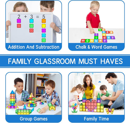 Magnetic Tiles, Magnetic Blocks Engineering Construction Vehicle Road Set, Toddler Toys for 3 4 5 Year Old Boys Girls Montessori Preschool Classroom Must Haves STEM Educational Kids Toys Birthday Gift