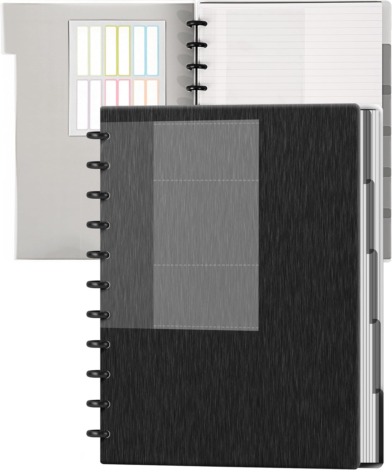 Discbound Notebook Refills for 11 Discs Notebooks 8.6 in x 12 in Letter Size 120 Sheets Multi-Subject Project Lined Pages Customizable Removable Pages(100 GSM) Heavyweight Planing Paper