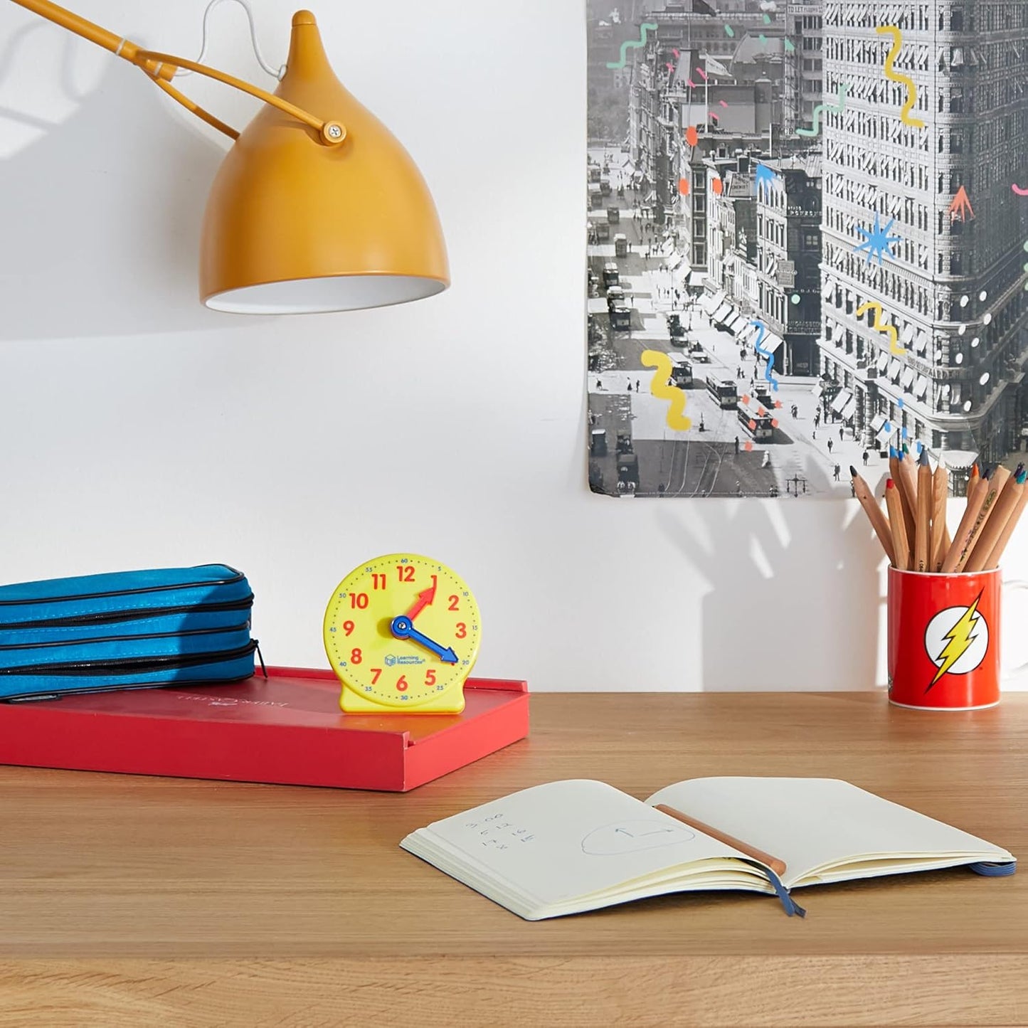 Learning Resources Big Time Mini Clock, Teaching Clock, Classroom Accessories, Ages 5and UP