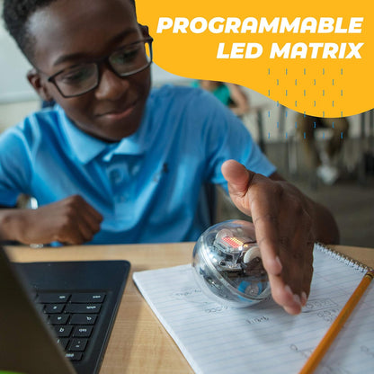Sphero Bolt+: Coding Robot – Program with Draw, Blocks, Python & Javascript – Animated LCD Screen – Ages 8+ – Durable, Qi Charging, Waterproof