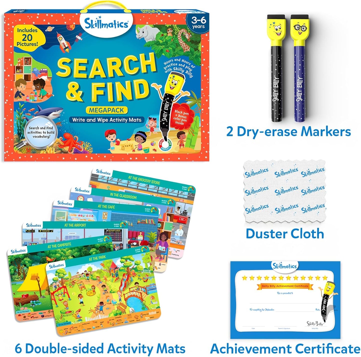 Skillmatics I Can Write PAW Patrol - Reusable Preschool Learning Activities, Educational Toy and Game, Back to School Supplies, Gifts for Students, Kids, Toddlers Ages 3, 4, 5, 6