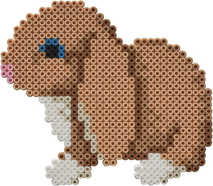 Hama Beads 3160 Iron-On Beads Pets Gift Pack Crafts with Approx. 4,000 Midi Beads, 2 Square Peg Plates for Interlocking Design Template, Ironing Paper, for Children Aged 5 Years and Above