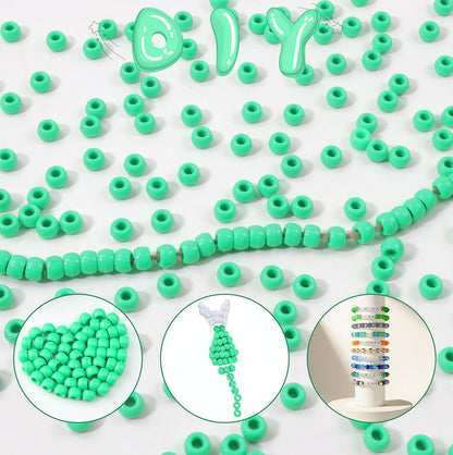 Red Pony Beads 1000Pcs 9mm Pony Beads Bulk Red Perler Beads for Friendship Bracelets Kandi Beads Hair Beads for Braids Beads for Crafts