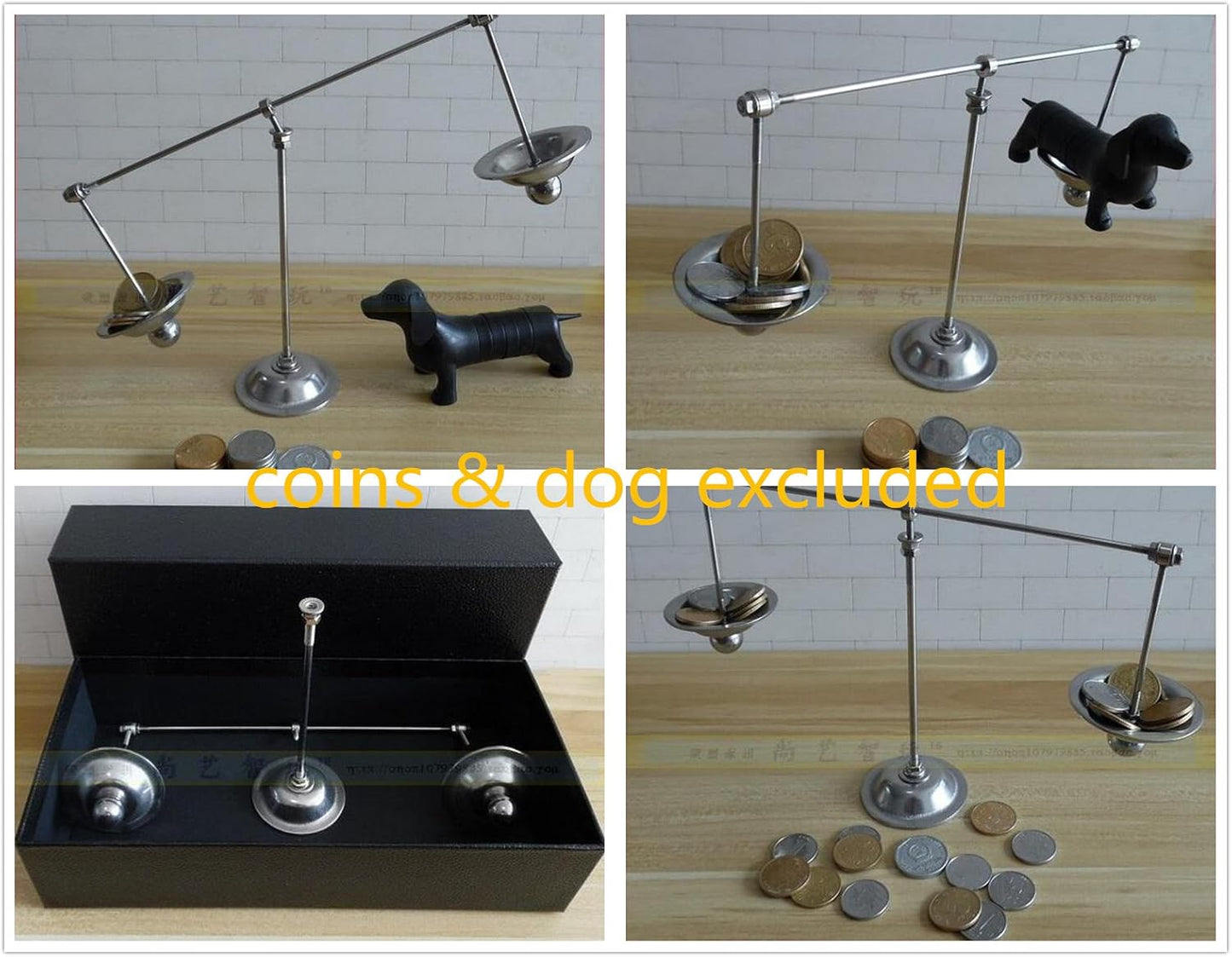 Sunnytech Steel Balance Physics Toy Weightlifter Kinetic Art Balance Toy Balancing Decompressive Science Home Office Toy for Desk Decor WJ020