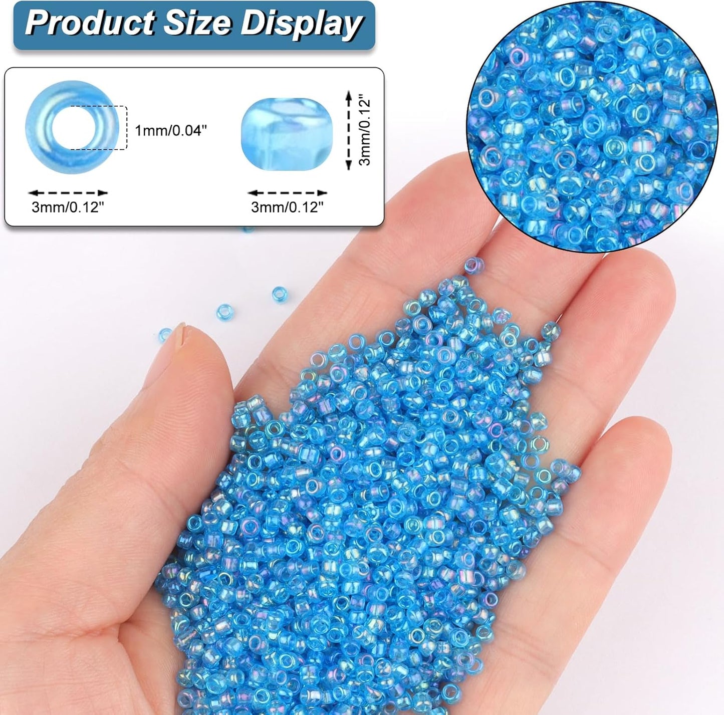 10100 Pcs Size 11/0 Glass Seed Beads, 2 mm Dark Green Small Mini Spacer Loose Pony Beads for Jewelry Making and DIY Crafts - Colors B