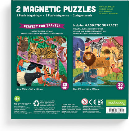 Mudpuppy Depth of The Seas - Tri Fold Magnetic Puzzles Featuring Two 20 Piece Ocean Themed Artwork