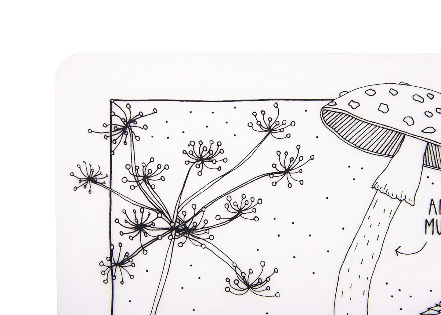 Modern-Twist 100% Plastic Free Silicone Waterproof, Dishwasher Safe Doodle Mat, Single Mat, Alphabet Animals