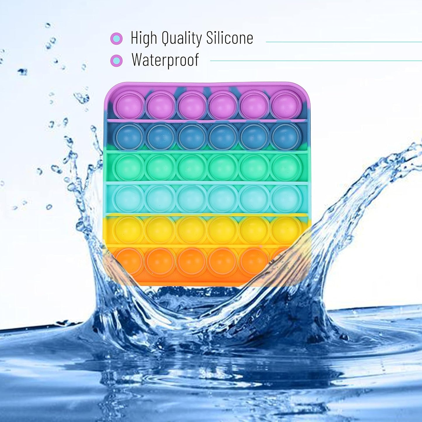 Mr. Pen- Pop Fidget Sensory Toys, Happy Bear Shape, Sensory Stress Relief Squeeze Toys for Kids & Adults, Silicone Bubble Popping Game for Anxiety, Fun