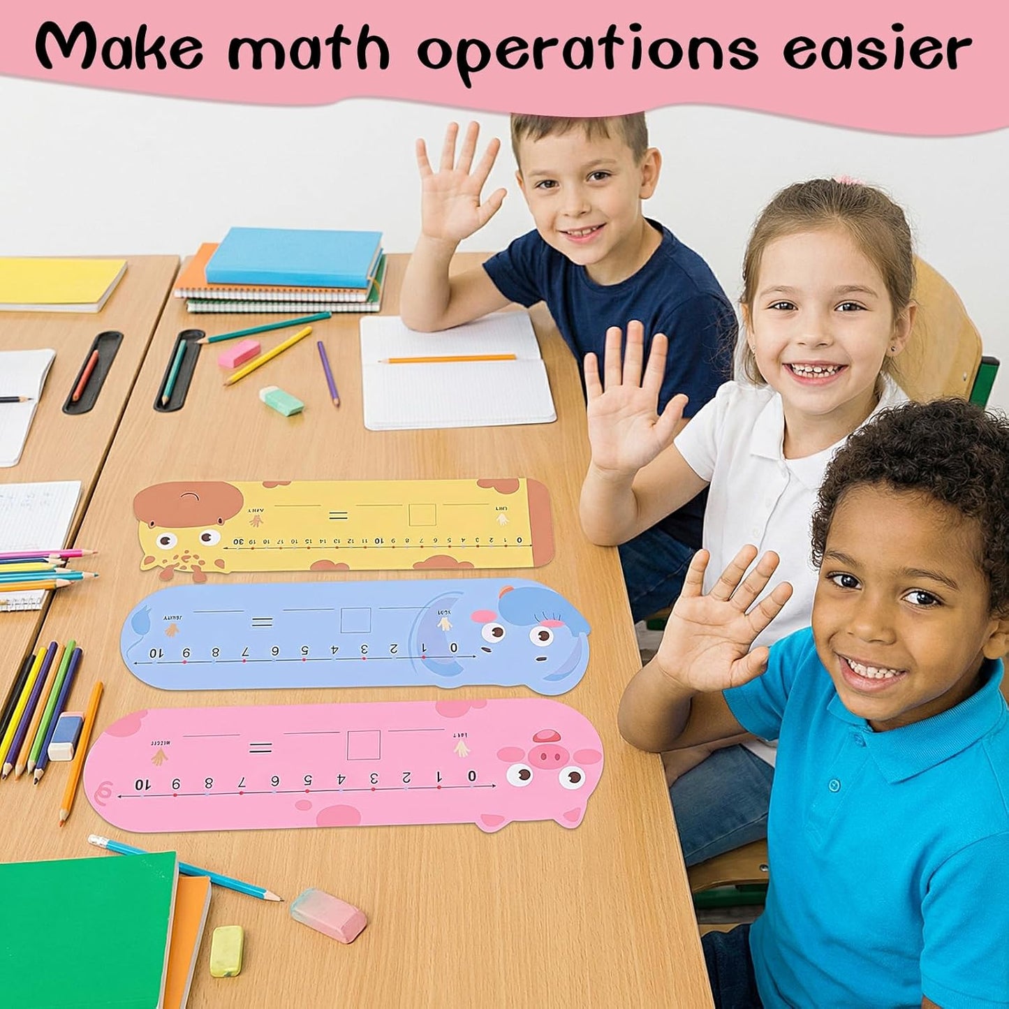 30Pcs Pencil Number Lines, Double Sided Number Lines for Students, 12x4Inch Erasable Number Line for Classroom Wall Home Teaching Supplies Must Haves