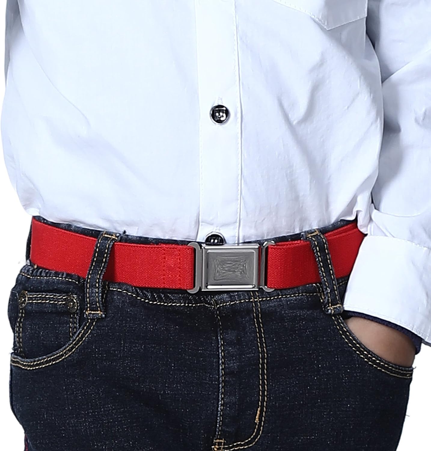 AWAYTR 3 PCS Kids Adjustable Magnetic Belts - Easy to Use Magnetic Buckle Belt for Boys and Girls
