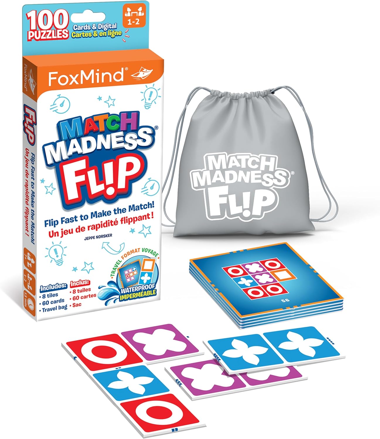 FoxMind Match Madness Board Game, Visual Recognition Matching Board Game, Family Puzzle Game to Develop Kids Problem Solving Skills