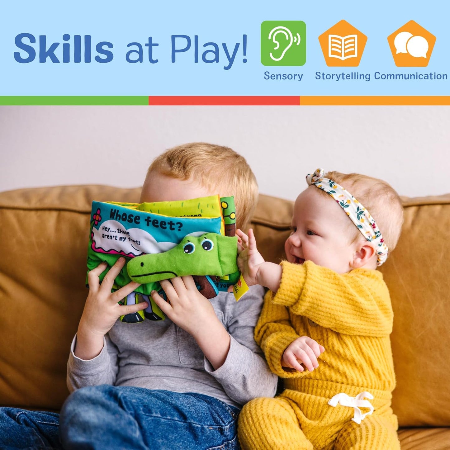 Melissa & Doug K’s Kids My First Activity Book 8-Page Soft Book for Babies and Toddlers Early Learning Developmental Plush Soft Activity for Babies and Toddlers