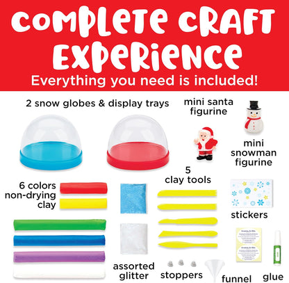 Creativity for Kids Make Your Own Holiday Snow Globes - Gifts and Crafts for Girls, Create 2 Snow Globes, Holiday Crafts for Children, Christmas Activities (Ages 6+)