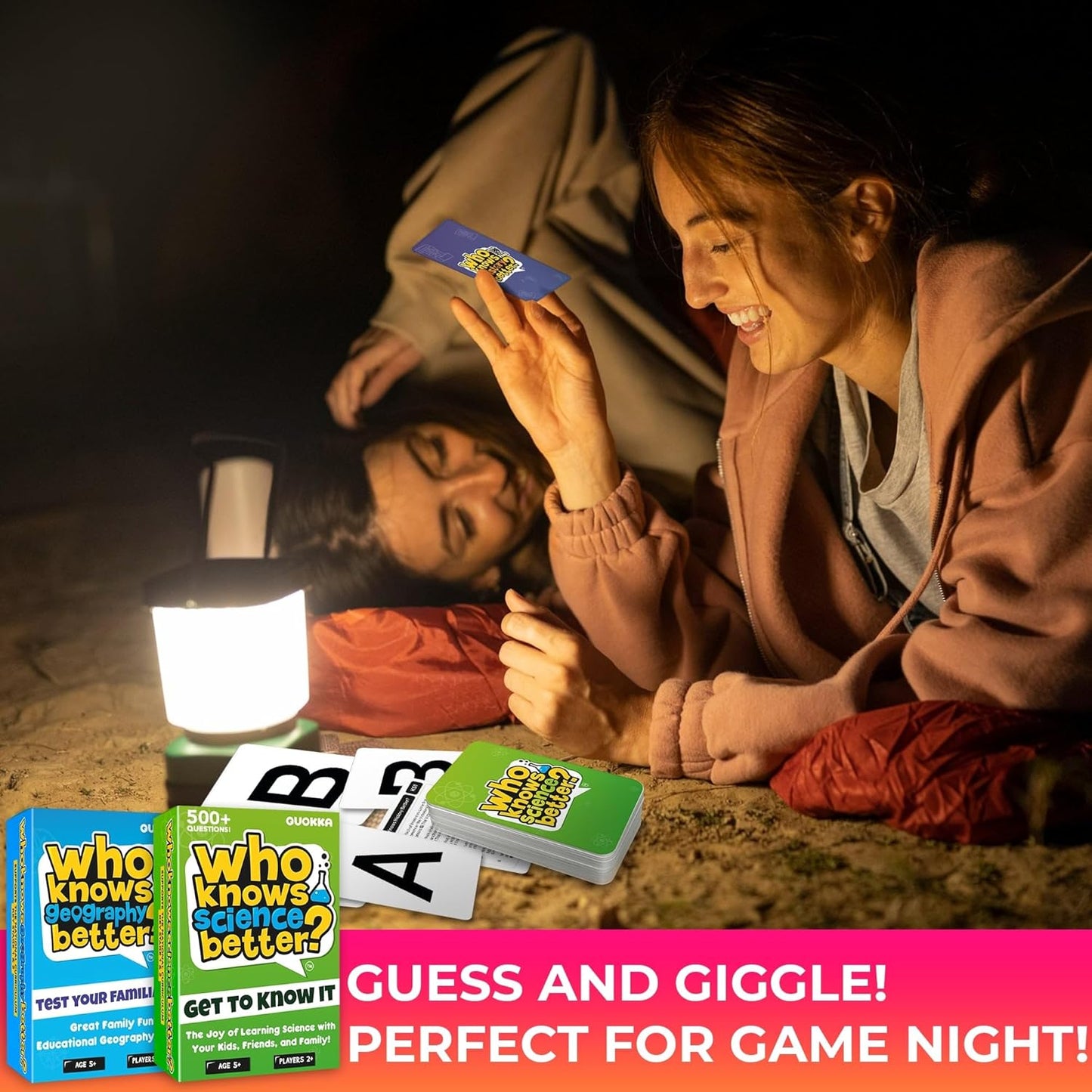 QUOKKA Board Games for Kids 8-12 and Family - Set of 4 Who Knows It Better? - 2000+ Questions Across Biology, Culture, STEM and Math - Educational Trivia Cards for Learning and Game Night