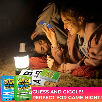 QUOKKA Board Games for Kids 8-12 and Family - Set of 4 Who Knows It Better? - 2000+ Questions Across Biology, Culture, STEM and Math - Educational Trivia Cards for Learning and Game Night