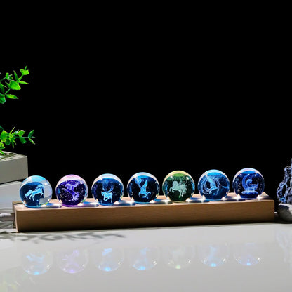 3d Crystal Ball Solar System Crystal Ball with Led Lamp Base - Best Birthday Science Gifts For Man Teacher Boy Kids Girls Men - Galaxy Jupiter Saturn Moon Earth Solar System Space Astronomy Gifts