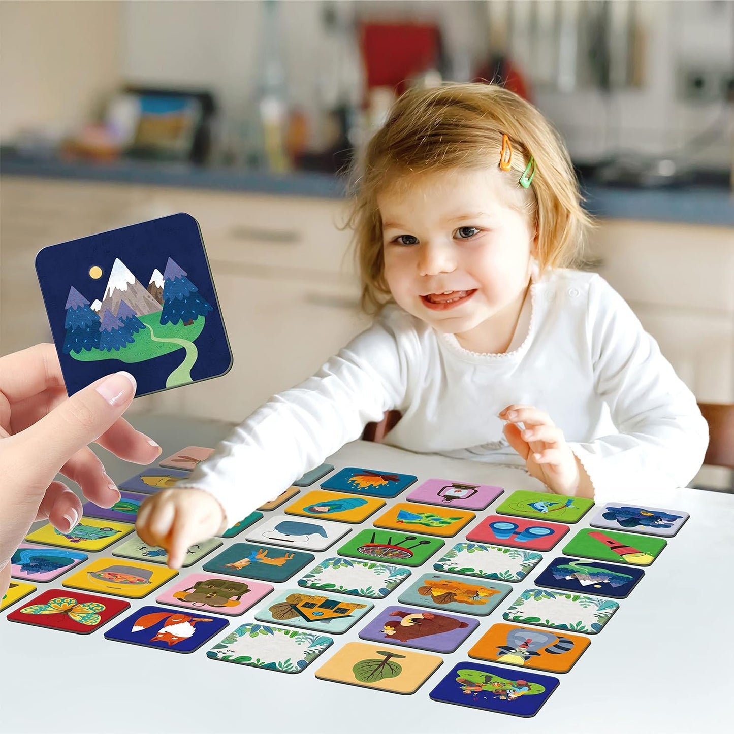 Hebayy 72 PCS Memory Matching Game, Real Animal Matching Cards for Toddlers 36 Pairs Memory Cards for Preschool 4 5 6 Years Old