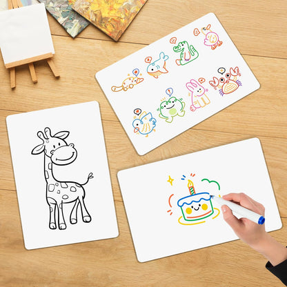 30 Packs Number Line Dry Erase Boards Cards, Double-Sided Writable & Erasable, 0-10 on One Side and 0-20 on the Other Side, Math Learning White Board Tool for Students, Classroom and Home (12” x 4”)