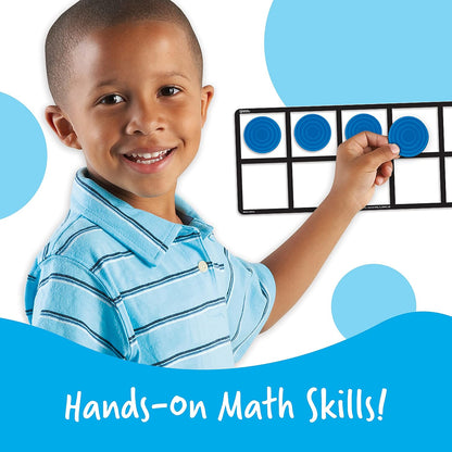 Learning Resources Rainbow Ten-Frames Classroom Set, 140 Pieces - Math Tools for Students Ages 5+, School Supplies and Teacher Resources, Classroom Supplies
