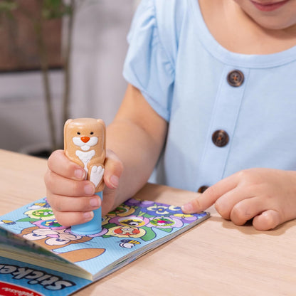 Melissa & Doug Sticker Wow!™ 24-Page Activity Pad and Sticker Stamper, 300 Stickers, Arts and Crafts Fidget Toy Collectible Character – Dog - for Kids Ages 3+ - FSC Certified