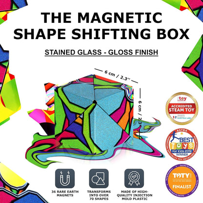 Shashibo Shape Shifting Box - Award-Winning STEM Fidget Toy with Ultra Strong Magnets - Puzzle Cube Transforms Into 100+ Shapes, Perfect Sensory Gift for Kids, Teens, and Adults (Cosmos)