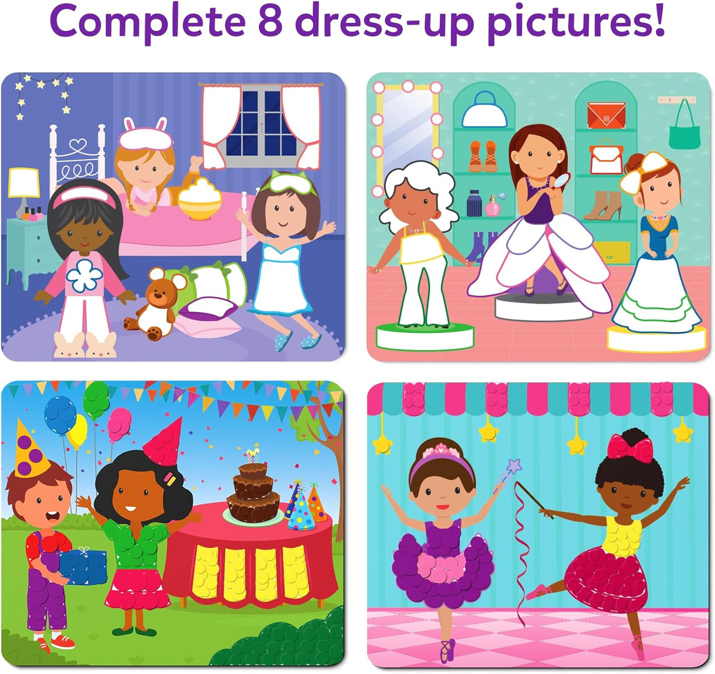 Skillmatics Dot It Sticker Art - Disney Princess, Mess-Free Fun for Kids, 500+ Stickers, Craft Kits, DIY Scrapbooking Activity, Gifts for Girls & Boys Ages 3, 4, 5, 6, 7