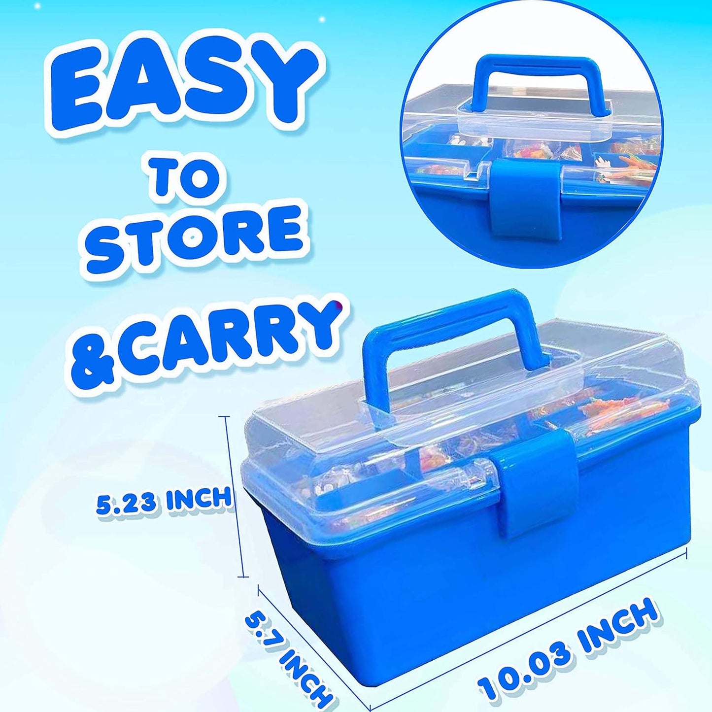 YITOHOP Arts Craft Supplies for Kids, 1000+ PCS Toddler DIY Craft Art Supply Set Include Pipe Cleaners, Pom Poms, Storage Box, 2026 Christmas Holiday Gift for 4-12 Years Old Boys and Girls