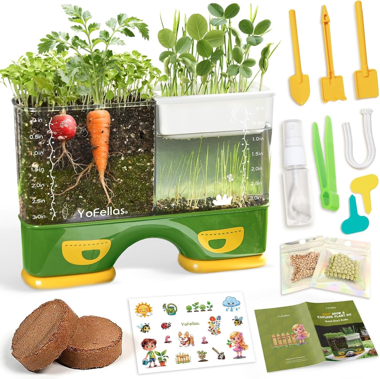 Root Viewer Science Kit for Kids – Grow Your Own Plant STEM Toy & Gardening Kit for Ages 6-12 – Educational Gift for Boys & Girls with Soil, Hydroponics, Journal & Stickers