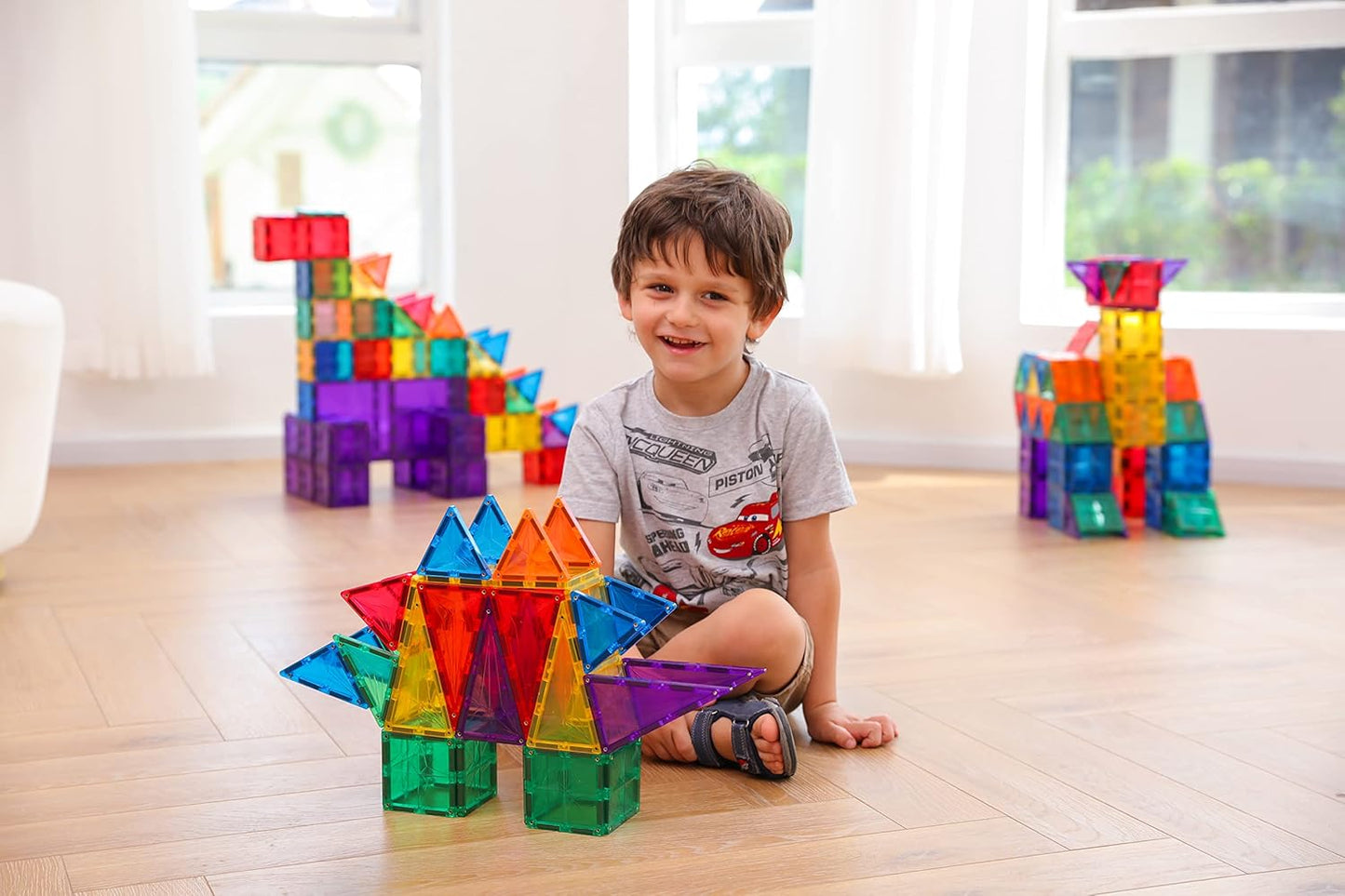 MEGAGONTILES Marble Run Magnetic Tiles Set 120PCS | STEM-Authenticated Magnetic Building Blocks with Marble Track Pieces | Educational Construction Toy for Kids Ages 3–8 (Boys & Girls)