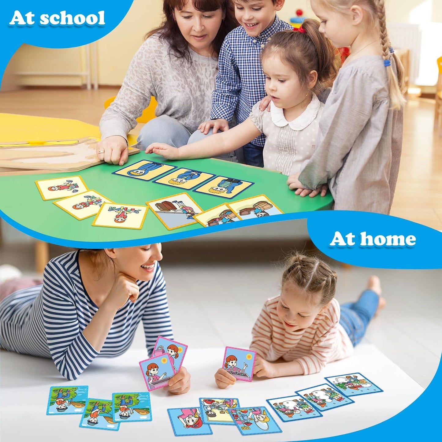 Kasfalci Sequencing Cards, Sequence Game for Kids, Speech Therapy Materials for Autism, Improve Storytelling,Social Skills, Sentence Building, Preschool Learning Activities for Classroom & Homeschool