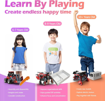 8 in 1 STEM Kits for Kids Age 6-8, DIY Electronic Monster Truck Building Kit, STEM Toys for Boys Craft Projects 8-10, Build Robot DIY Activity for Ages 6 7 8 9 10 11 12 + Years
