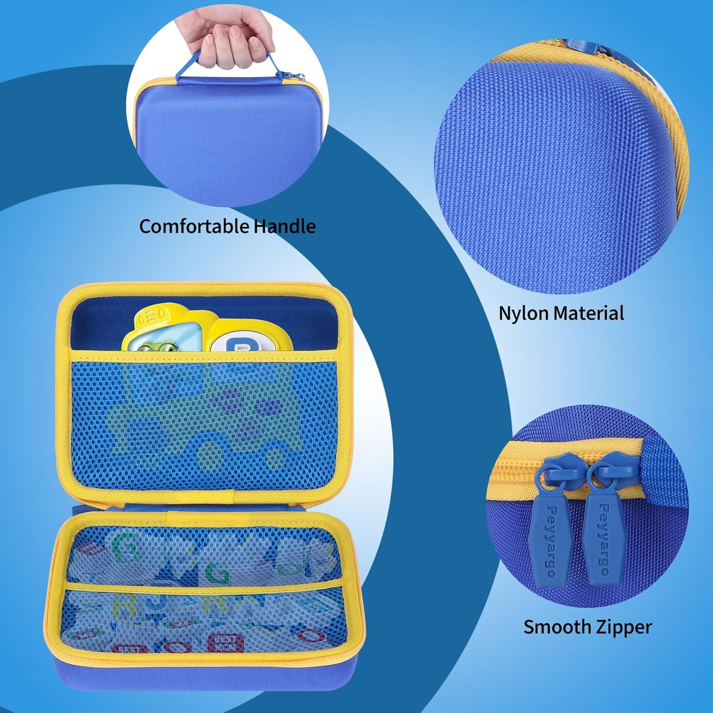 Storage Case Compatible with Leapfrog Fridge Phonics Magnetic Letter Set (Blue + Yellow)