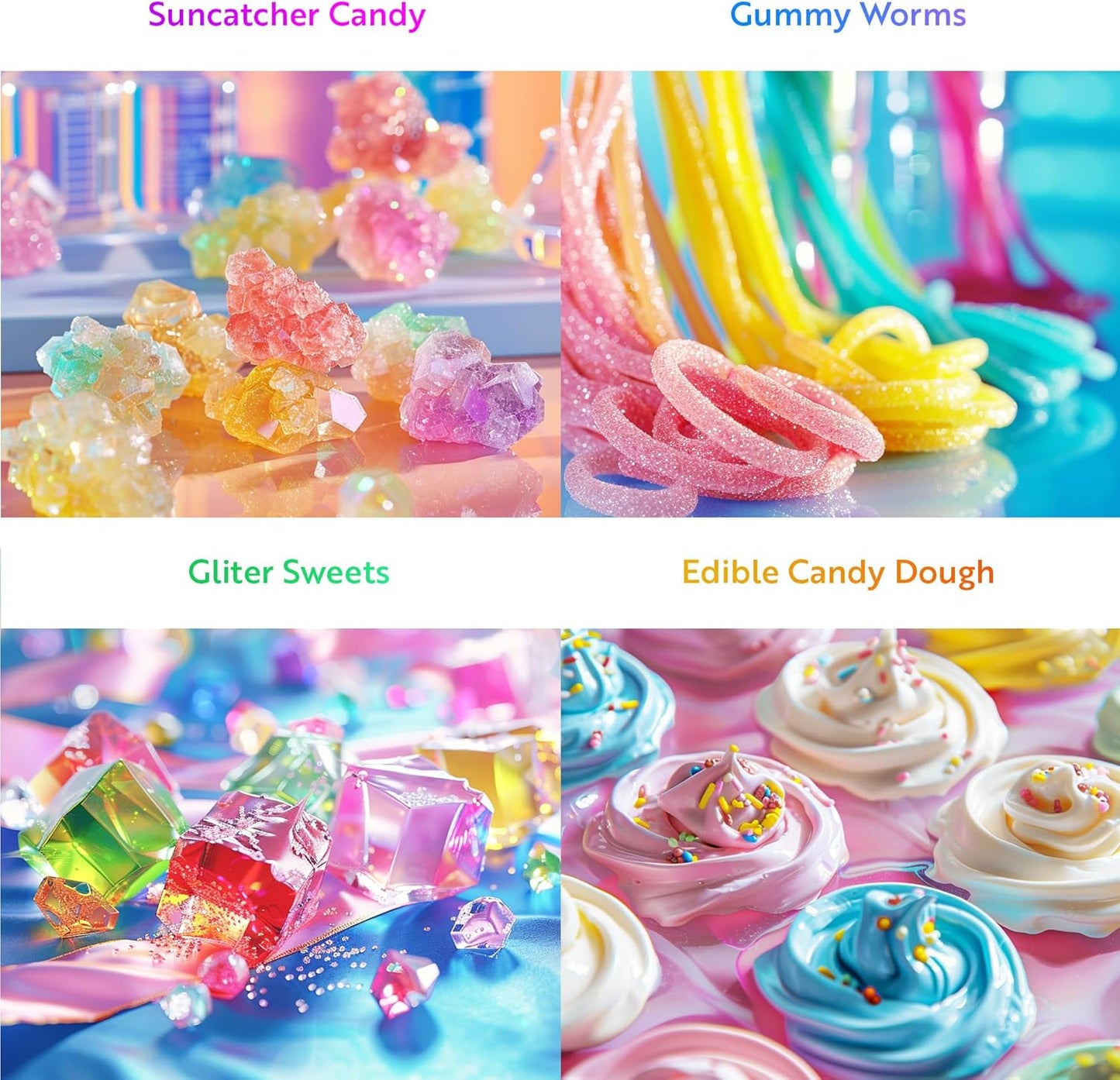 Playz Edible Candy Making kit with Playz Edible Exploding Candy Fun Science Experiments Kits for Kids