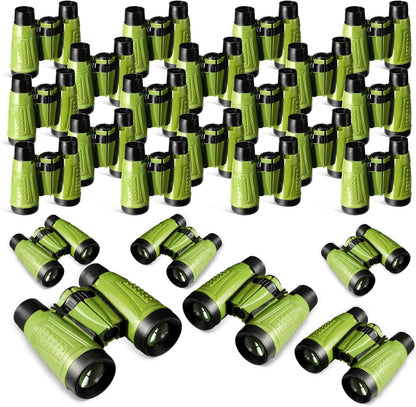 Libima 24 Pcs Binoculars Bulk Educational Compact Binoculars with Neck String Telescope for Learning Bird Watching Camping Hiking Travel Safaris Birthday Gifts(Green)