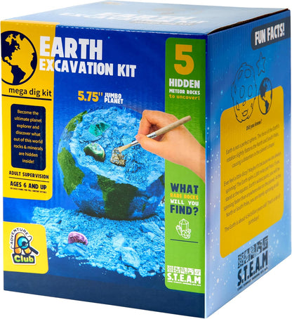 Anker Play 650242/DOM Mega Dig Earth Gem Excavation Kit for Kids, Multicolor, 10 Pieces
