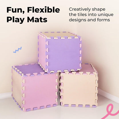 MioTetto Baby Play Mat, Soft Foam Floor Tiles for Kids. Adjustable Interlocking Foam Tiles, Fits with 50x50 Playpen Baby mat for Crawling & Development, Safe & Non-Toxic Playmat for Babies 6-12 Months