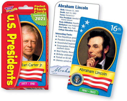 US Presidents Pocket Flash Cards