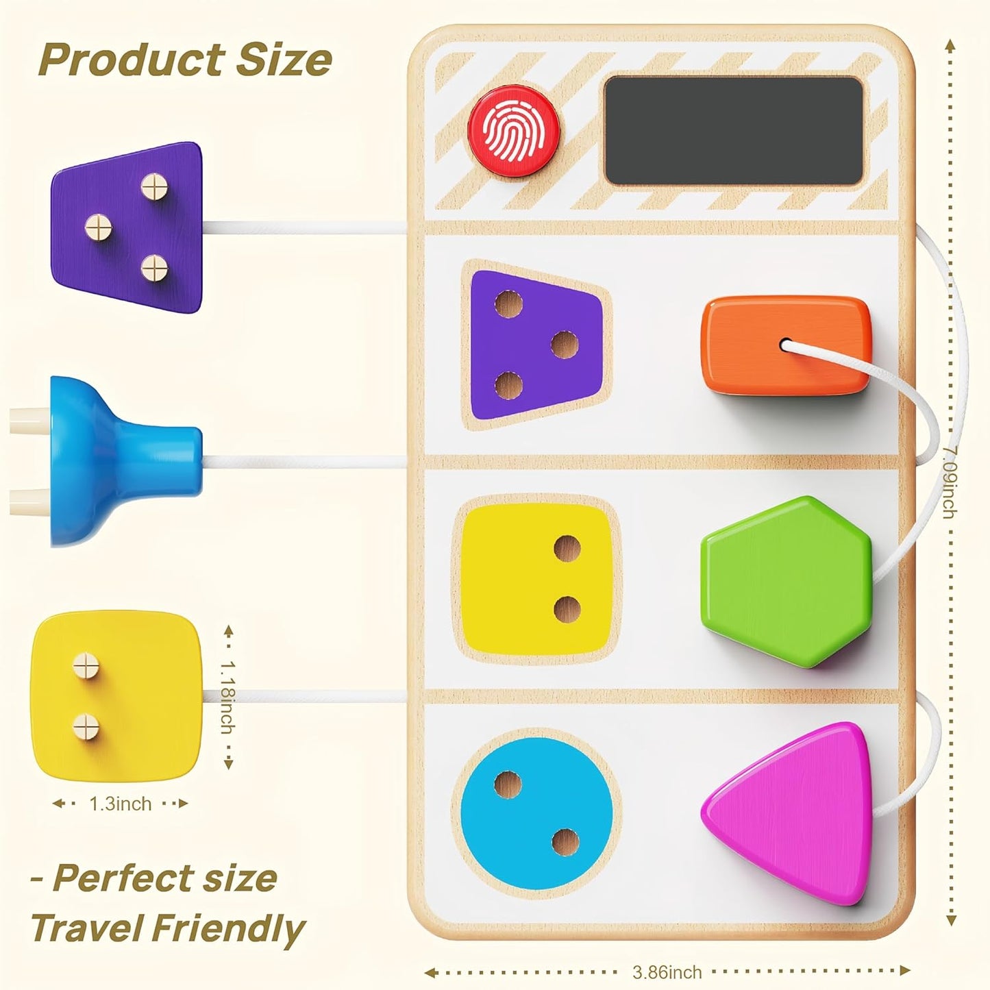 Montessori Toys for 1 Year Old, Baby Busy Board for Travel, Toddler Gifts