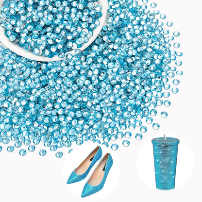 5000PCS SS6/2mm Glass Crystal Rhinestones (Clear), Bedazzling Flatback Rhinestones for Crafting DIY Crafts Nail Art Makeup Decoration, Gems Diamond Charms for Tumbler Shoes Clothing Mug