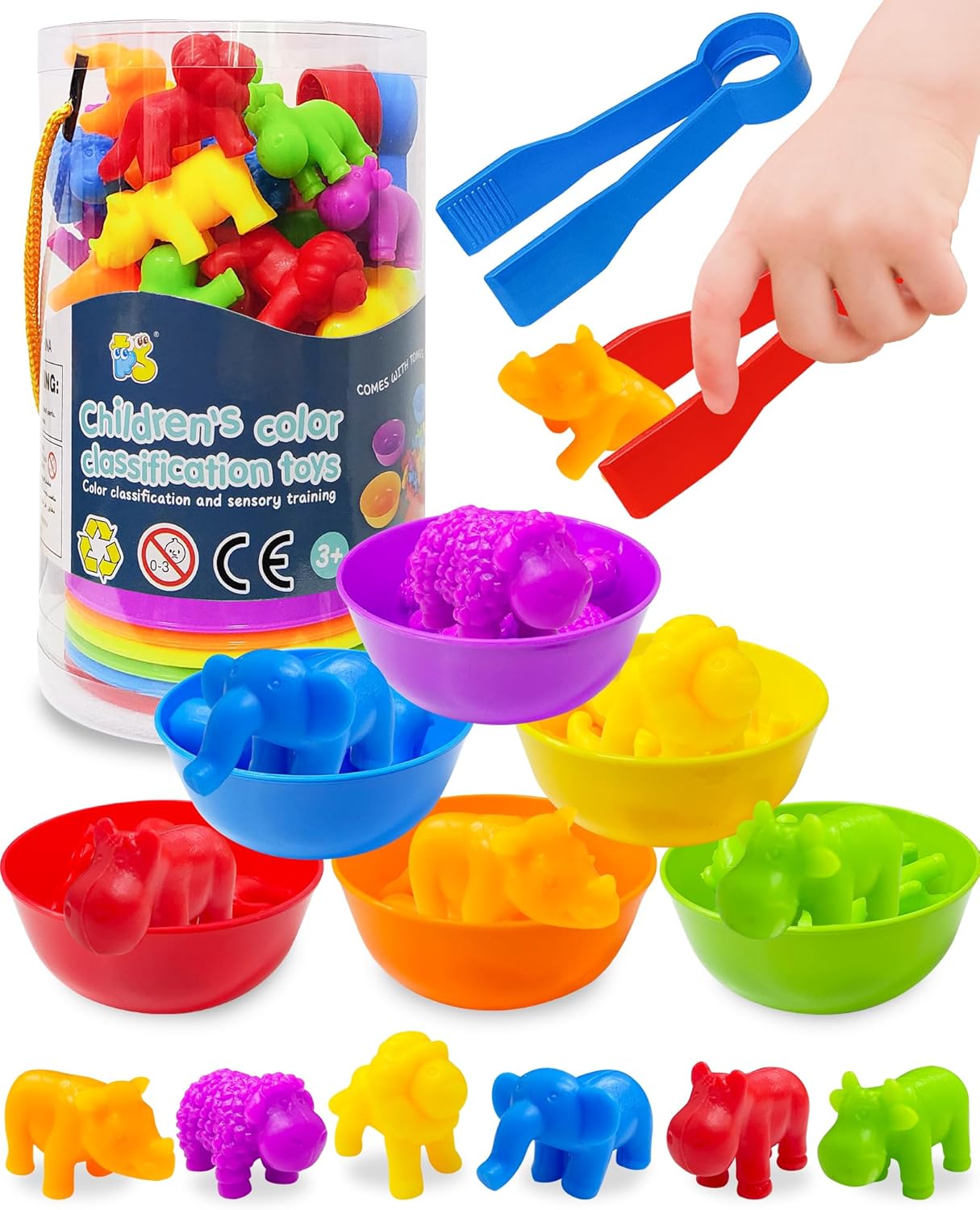Oomloid Counting Animals Montessori Toys for 3 4 5 Years Old Boys Girls, Preschool Learning Activities Educational Sensory Toys Gifts for Kids Toddlers Ages 3-5, 4-8