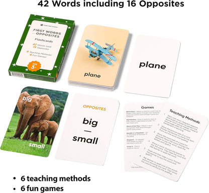 Award-Winning Flash Cards for Preschool & Kindergarten – 5-Deck Set, 180 Jumbo Cards – Learn Alphabet, Numbers, Colors, Shapes, First Words, Opposites & Rhyming – for Kids Ages 2–5