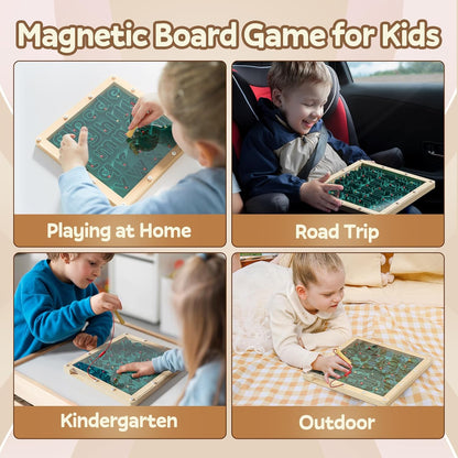 TOP BRIGHT Magnetic Letter Board - Alphabet Learning Montessori Toys, ABC Tracing Board with Magnetic Pen, Writing Practice for Toddlers, Learning Education Toys for 3 4 5 Years Old Preschool Kids