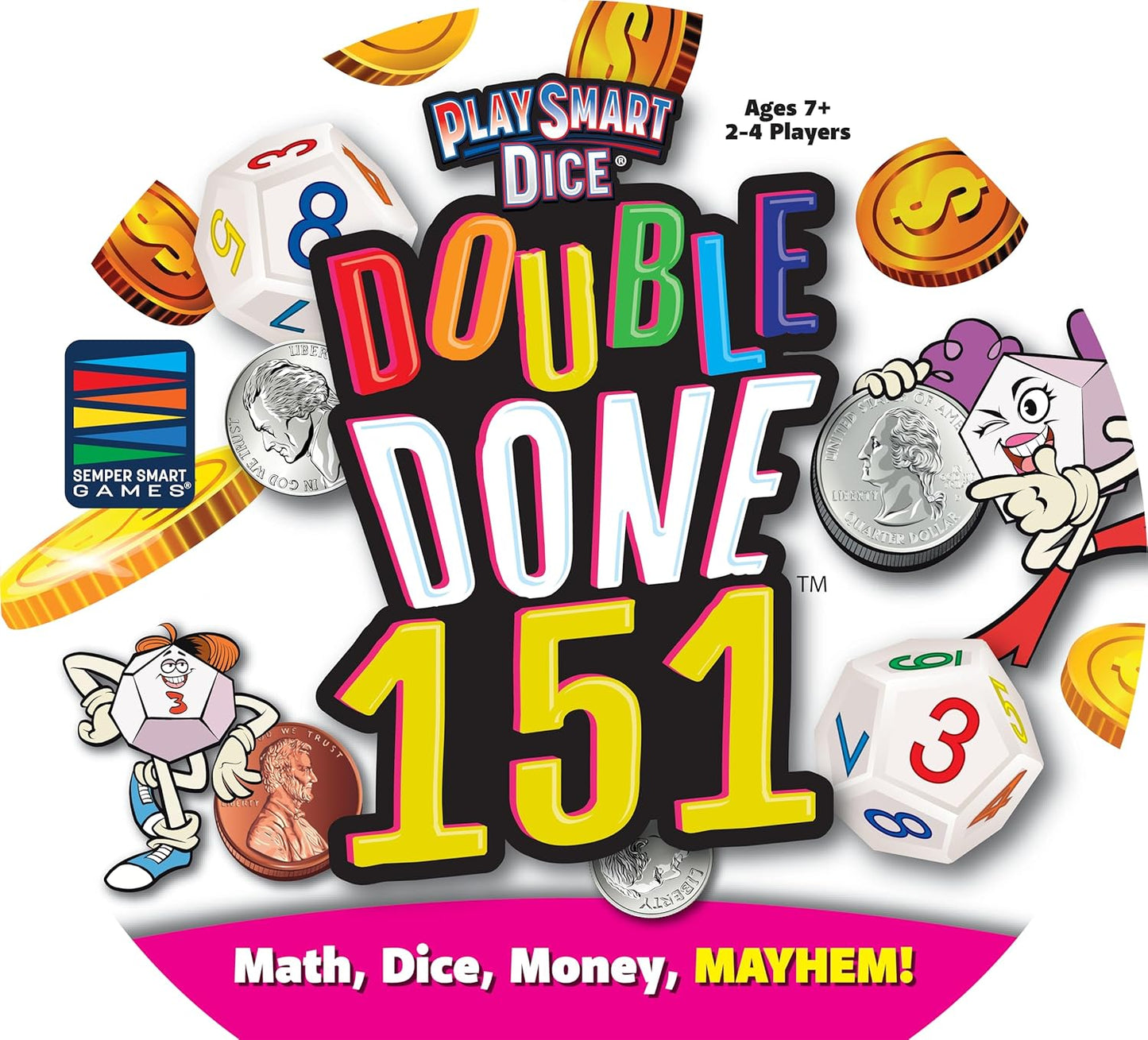 Semper Smart Games Double Done 151: Money and Mayhem Make Math Fun for The Whole Family!