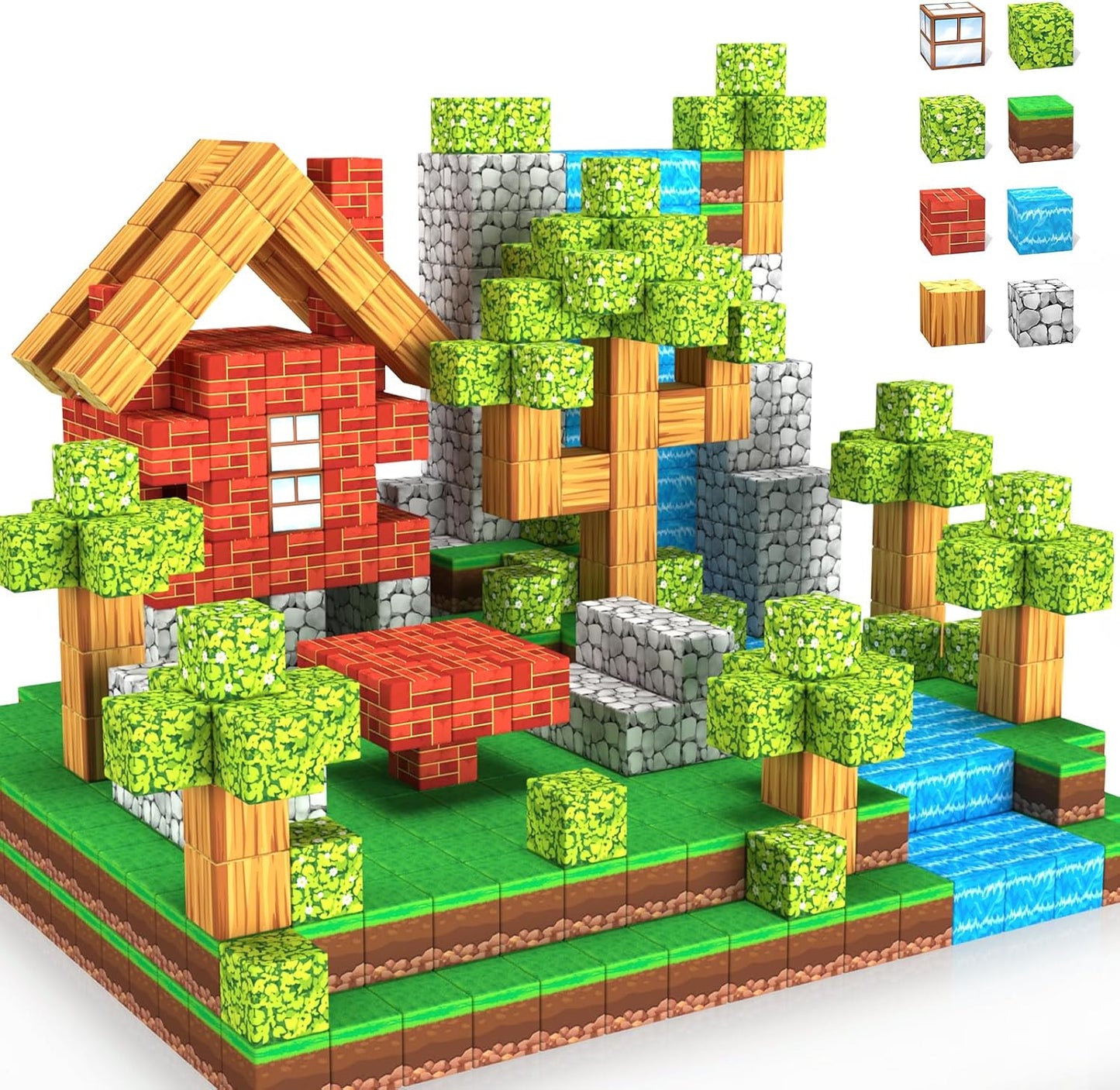 100PCS Magnetic Blocks, 1 inch Building Blocks for Kids, SETM Sensory Toys for Toddlers, Building Blocks Cubes, Birthday Gift for Boys and Girls Aged 3-12 Creative Construction Toys