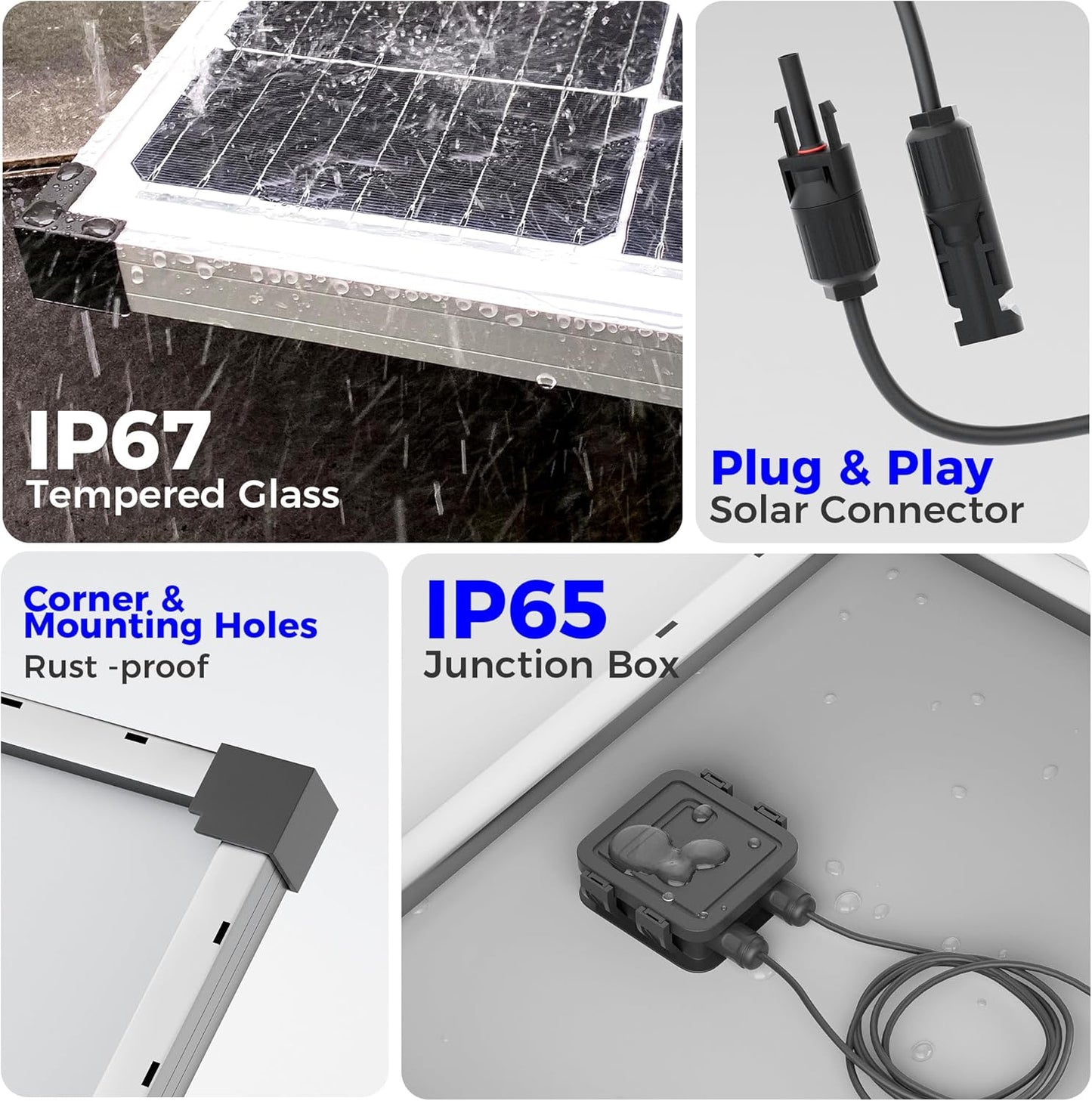 Voltset 12V Solar Battery Charger - 20W Waterproof Solar Panel Kit with Smart MPPT Controller - Trickle Charger Maintainer for Car RV Boat Marine Trailer Automotive Trailer Truck Motorcycle