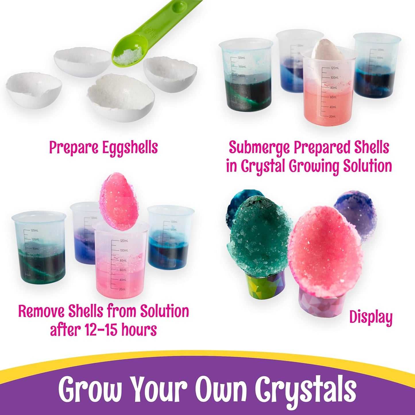 PAAS Eggsperiments Active Volcano Easter Egg Decorating Kit – Fun & Educational Kit with 8 Colorful Eruptions, Stickers, and Volcano Assembly Set